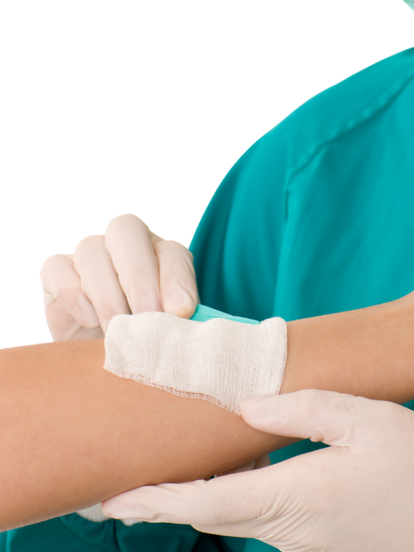 Feridas cirúrgicas menores e pontos de injeção